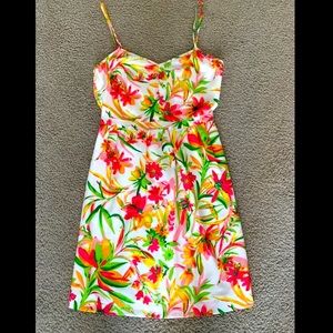 J Crew bright floral mini dress